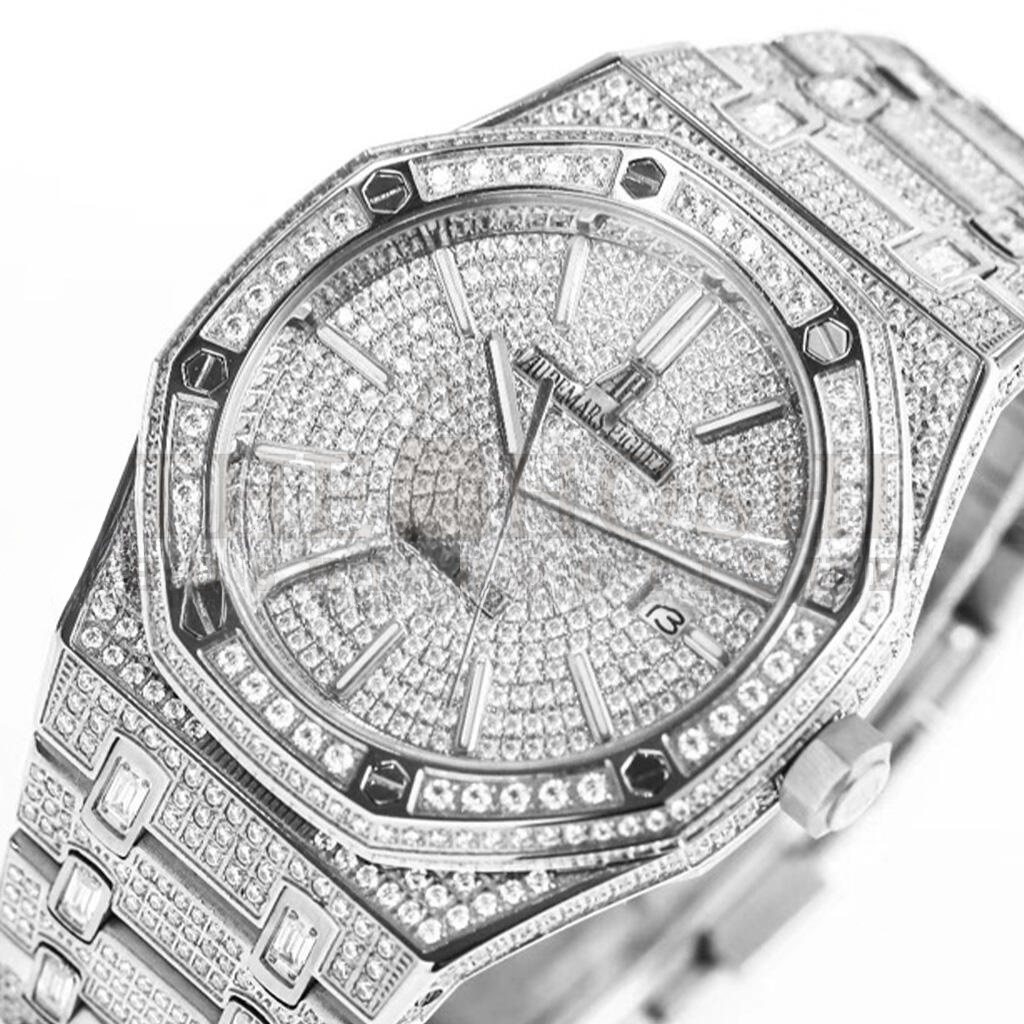 AUDEMARS P1g*et ROYAL OAK 41 D1am0ndS STEEL 41MM WATCH 15400ST.OO.1220ST.01 Master Quality